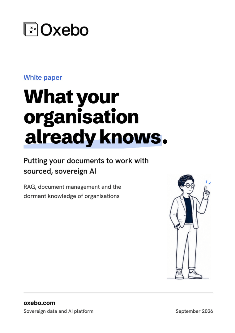 Cover of the white paper “What your organisation already knows”.